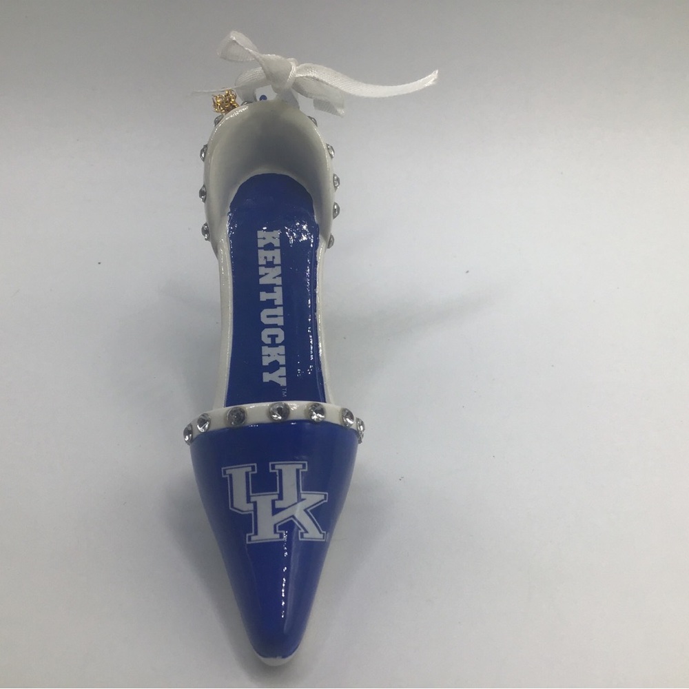 NCAA Football Kentucky Wildcats Team High Heel Shoe Christmas Ornament